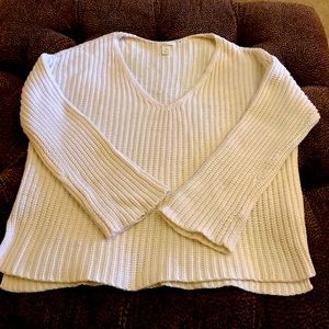 Beautiful V Neck Cotton Blend Sweater by H&M